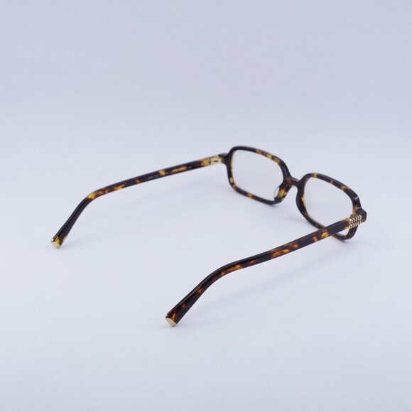Miu Miu MU11ZS 14L08N Sunglasses Havana Rectangle Frame, Blue light Block Lenses
